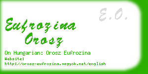 eufrozina orosz business card
